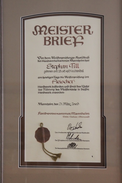 Fleischer Meister Certificate