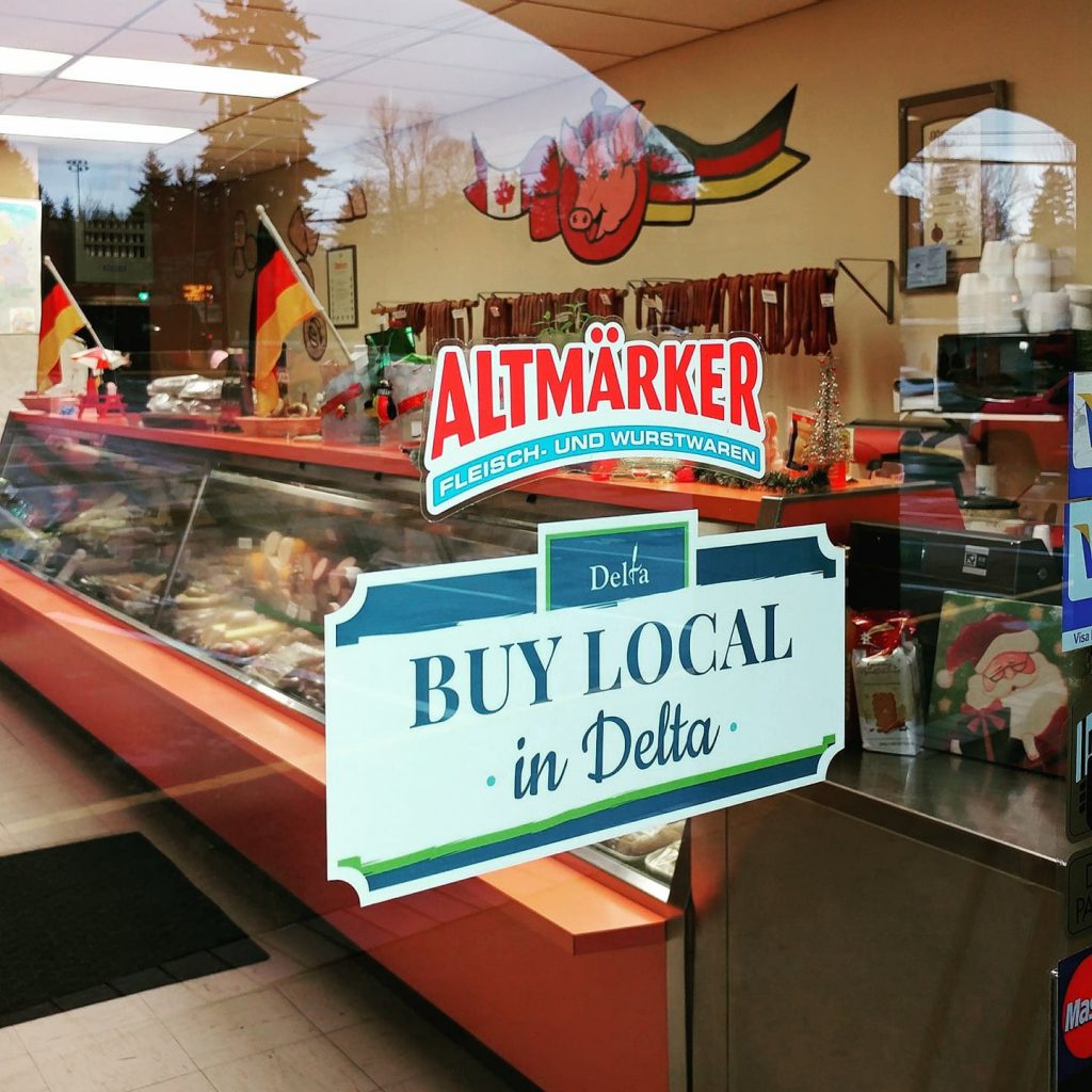 Sign "Buy Local in Delta"